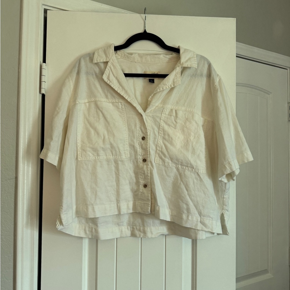Universal Thread Cream Lightweight Shirt Jacket